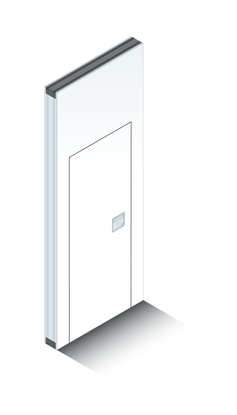 Monowa Series 100 Operable Wall System - Single Inset Pass Door