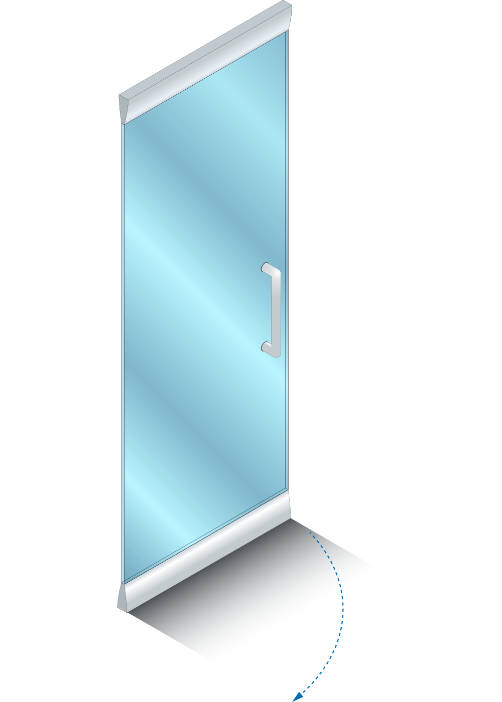 Monowa Series 10 Frameless Glass Wall System - Door Panel